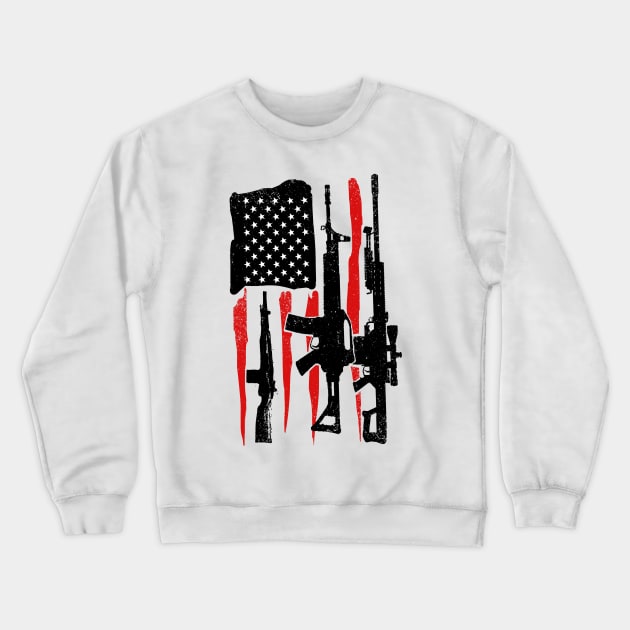 American Hero Flag Crewneck Sweatshirt by barmalisiRTB